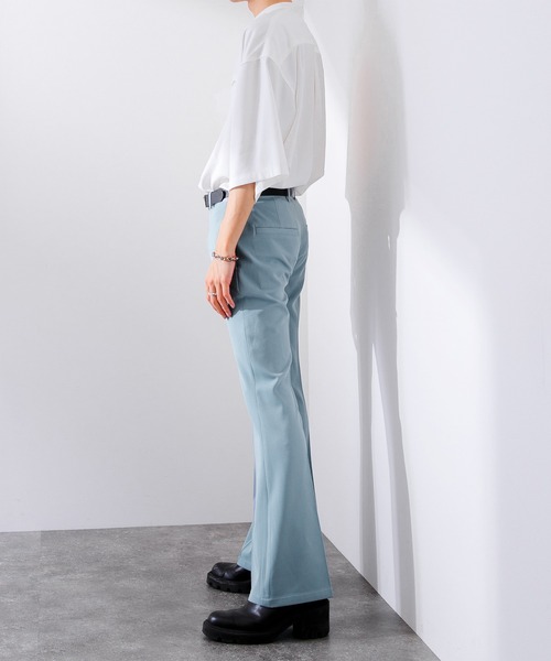 Adoon plain（アドーンプレーン）の「【Adoon plain】フレアスラックス（スラックス・メンズ・ライトブルー/ブラック/オレンジ・SMALL/MEDIUM/LARGE）」の18枚目の写真