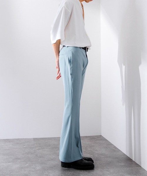 Adoon plain（アドーンプレーン）の「【Adoon plain】フレアスラックス（スラックス・メンズ・ライトブルー/ブラック/オレンジ・SMALL/MEDIUM/LARGE）」の19枚目の写真