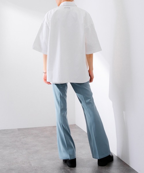 Adoon plain（アドーンプレーン）の「【Adoon plain】フレアスラックス（スラックス・メンズ・ライトブルー/ブラック/オレンジ・SMALL/MEDIUM/LARGE）」の17枚目の写真