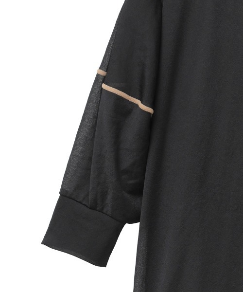 CLANE（クラネ）の「SOLID SLEEVE SHEER S/S TOPS（シャツ