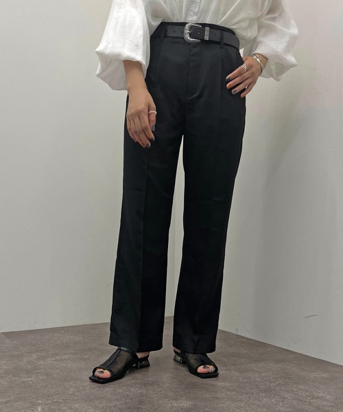 apres jour mignon(アプレジュールミニョン)の「ストレートパンツ【SETUP可能】【ZOZOTOWN限定アイテム】(その他パンツ・レディース・ブラック/チャコールグレー/カーキ/パープル・MEDIUM/X-LARGE/SMALL)」の10枚目の写真