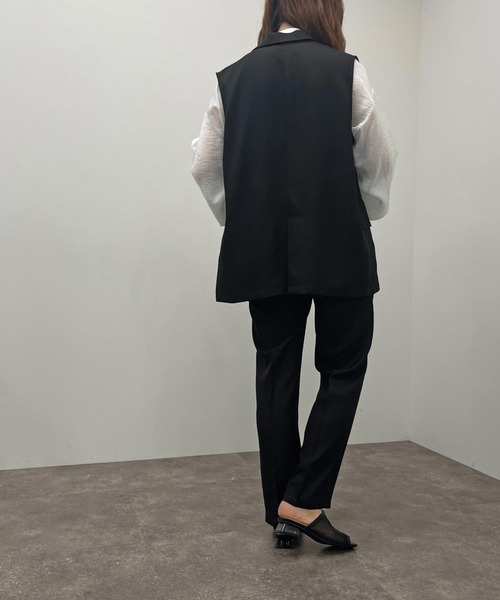 apres jour mignon(アプレジュールミニョン)の「ストレートパンツ【SETUP可能】【ZOZOTOWN限定アイテム】(その他パンツ・レディース・ブラック/チャコールグレー/カーキ/パープル・MEDIUM/X-LARGE/SMALL)」の15枚目の写真
