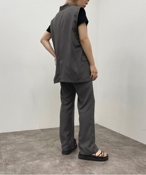 apres jour mignon(アプレジュールミニョン)の「ストレートパンツ【SETUP可能】【ZOZOTOWN限定アイテム】(その他パンツ・レディース・ブラック/チャコールグレー/カーキ/パープル・MEDIUM/X-LARGE/SMALL)」の22枚目の写真