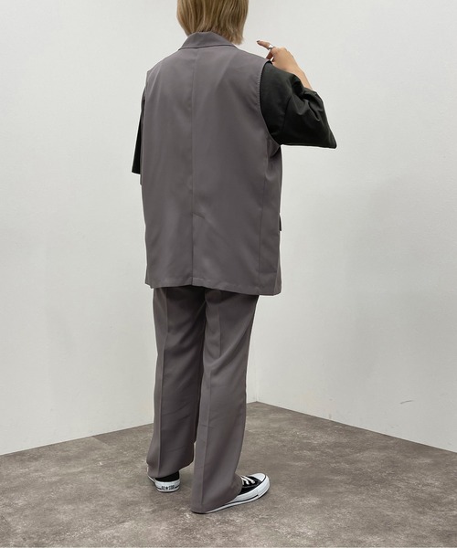 apres jour mignon(アプレジュールミニョン)の「ストレートパンツ【SETUP可能】【ZOZOTOWN限定アイテム】(その他パンツ・レディース・ブラック/チャコールグレー/カーキ/パープル・MEDIUM/X-LARGE/SMALL)」の9枚目の写真