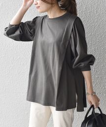 【WEB限定】タックデザインロングTEE◆