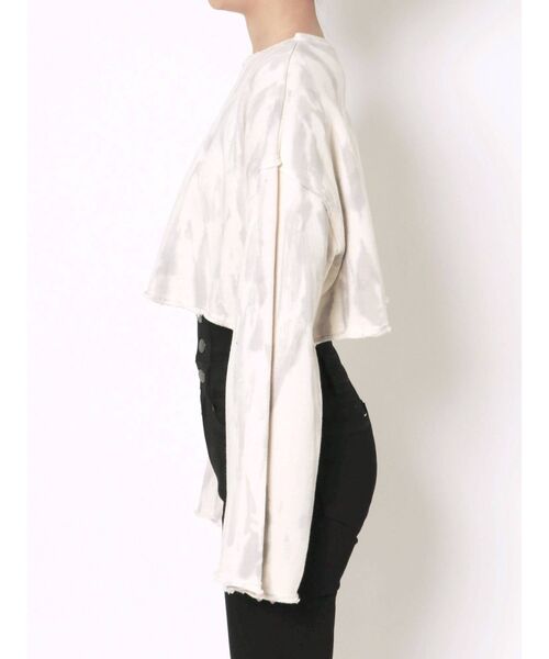 EMODA(エモダ)の「クラッシュタイダイショートプルオーバー(Tシャツ/カットソー・レディース・アイボリー/グレー/カーキ/ホワイト/ブラック・FREE)」の19枚目の写真