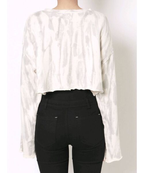 EMODA(エモダ)の「クラッシュタイダイショートプルオーバー(Tシャツ/カットソー・レディース・アイボリー/グレー/カーキ/ホワイト/ブラック・FREE)」の20枚目の写真