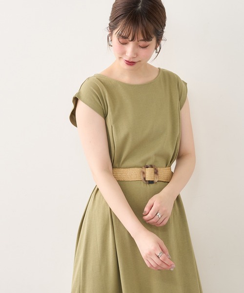 natural couture(ナチュラルクチュール)の「ノースリーブAラインワンピース(ワンピース・レディース・サーモンピンク/ブルー/グリーン/ベージュ/ブラック・FREE)」の19枚目の写真