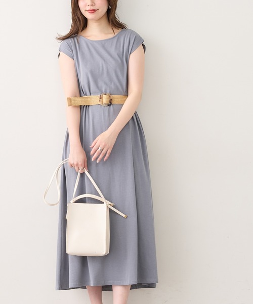 natural couture(ナチュラルクチュール)の「ノースリーブAラインワンピース(ワンピース・レディース・サーモンピンク/ブルー/グリーン/ベージュ/ブラック・FREE)」の21枚目の写真