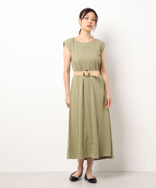 natural couture(ナチュラルクチュール)の「ノースリーブAラインワンピース(ワンピース・レディース・サーモンピンク/ブルー/グリーン/ベージュ/ブラック・FREE)」の20枚目の写真