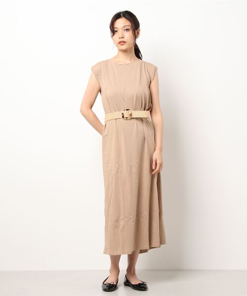natural couture(ナチュラルクチュール)の「ノースリーブAラインワンピース(ワンピース・レディース・サーモンピンク/ブルー/グリーン/ベージュ/ブラック・FREE)」の16枚目の写真