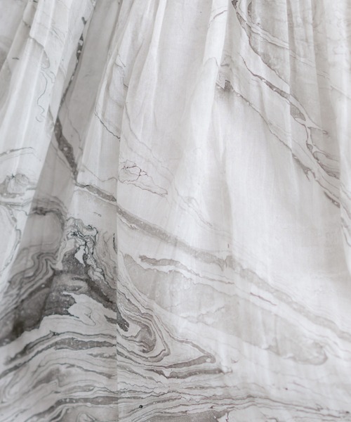 Wordtrobe（ワードトローブ）の「【wordtrobe】マーブル染フレアーロングスカート（スカート・レディース・グリーン/グレー/パープル・FREE）」の6枚目の写真