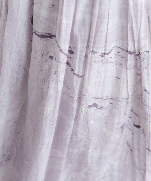 Wordtrobe（ワードトローブ）の「【wordtrobe】マーブル染フレアーロングスカート（スカート・レディース・グリーン/グレー/パープル・FREE）」の21枚目の写真