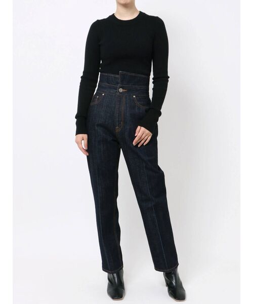 LAGUNAMOON（ラグナムーン）の「アシンメトリーハイウエストデニムパンツ（デニムパンツ・レディース・インディゴブルー/ブルー・SMALL/MEDIUM）」の7枚目の写真