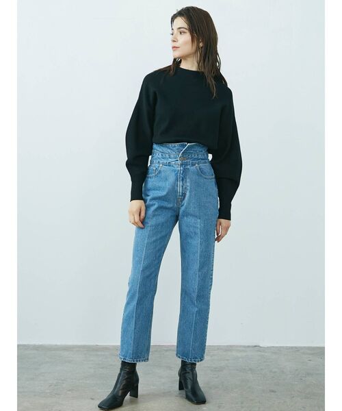 LAGUNAMOON（ラグナムーン）の「アシンメトリーハイウエストデニムパンツ（デニムパンツ・レディース・インディゴブルー/ブルー・SMALL/MEDIUM）」の20枚目の写真