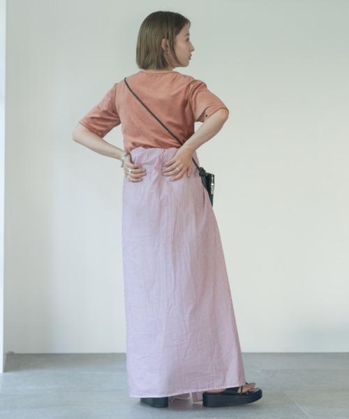 Kastane（カスタネ）の「ベロアチビTee（Tシャツ/カットソー・レディース・アイボリー/ダークブラウン/ピンク・FREE）」の8枚目の写真