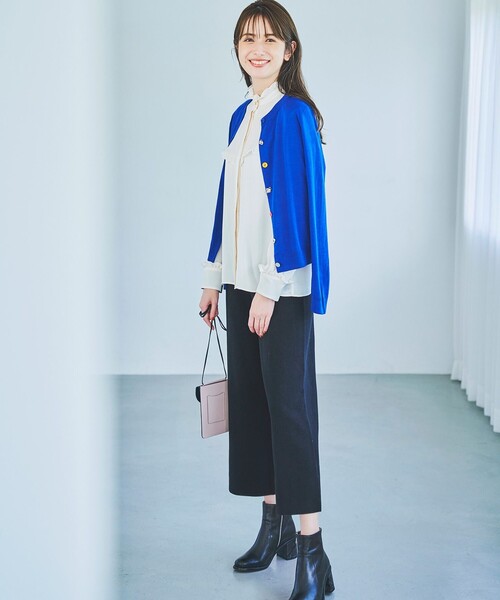 ポールスミス　ウールカシミヤカラーブロック　ロングカーディガン　洗える　★未着用 ポールスミス ウールカシミヤカラーブロック ロングカーディガン