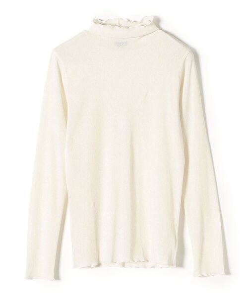 SHIPS（シップス）の「ドライタッチリブタートルネック◇（Tシャツ/カットソー・レディース・オフホワイト/ブラック/ベージュ/グリーン/イエロー/ブルー・ONE SIZE）」の7枚目の写真