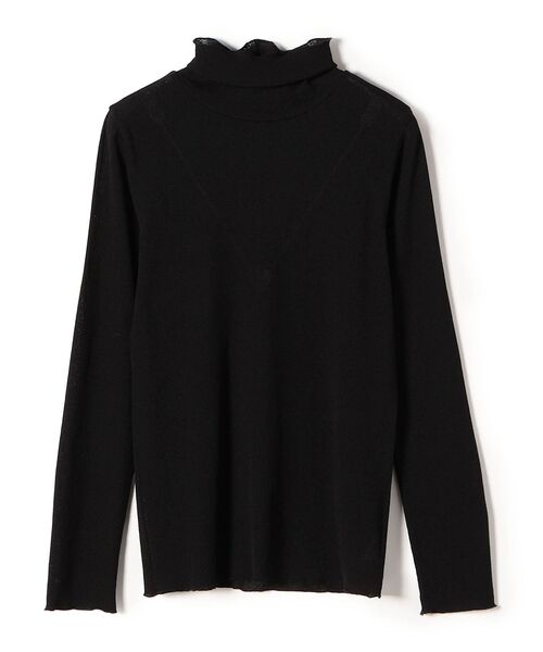 SHIPS（シップス）の「ドライタッチリブタートルネック◇（Tシャツ/カットソー・レディース・オフホワイト/ブラック/ベージュ/グリーン/イエロー/ブルー・ONE SIZE）」の9枚目の写真