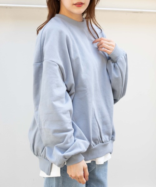 WEGO（ウィゴー）の「WEGO/【WEB限定】ヘビーウェイトバルーンスウェット（スウェット・レディース・ブラック/オートミール/ブルー/ホワイト/ピンク・FREE）」の18枚目の写真