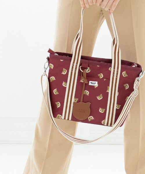 PAUL & JOE ACCESSOIRES(ポールアンドジョーアクセソワ)の「PAUL & JOE ACCESSOIRES (ポール&ジョーアクセソワ) 2WAYトートバッグ スモールヌネット総柄 ポールアンドジョー(トートバッグ・レディース・ワイン/グリーン/ネイビー/パープル・FREE)」の18枚目の写真