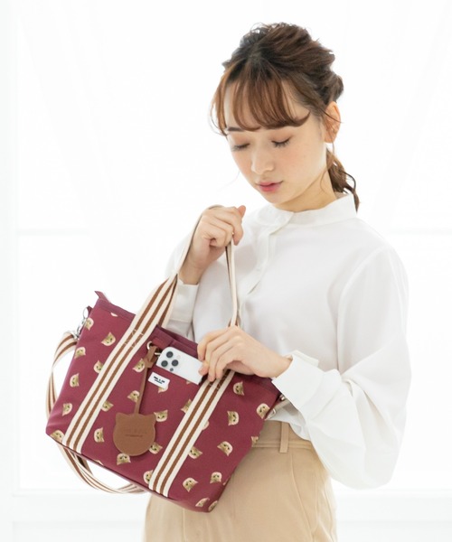 PAUL & JOE ACCESSOIRES(ポールアンドジョーアクセソワ)の「PAUL & JOE ACCESSOIRES (ポール&ジョーアクセソワ) 2WAYトートバッグ スモールヌネット総柄 ポールアンドジョー(トートバッグ・レディース・ワイン/グリーン/ネイビー/パープル・FREE)」の19枚目の写真