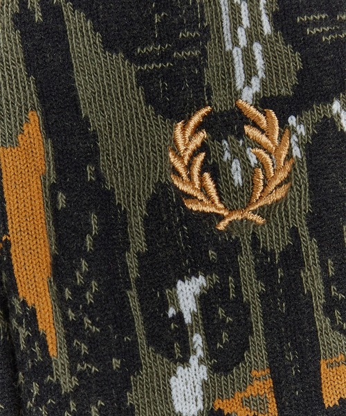 FRED PERRY（フレッドペリー）の「Leopard Print Socks（ソックス/靴下・メンズ・モスグリーン・ONE SIZE）」の2枚目の写真