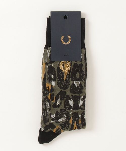 FRED PERRY（フレッドペリー）の「Leopard Print Socks（ソックス/靴下・メンズ・モスグリーン・ONE SIZE）」の3枚目の写真