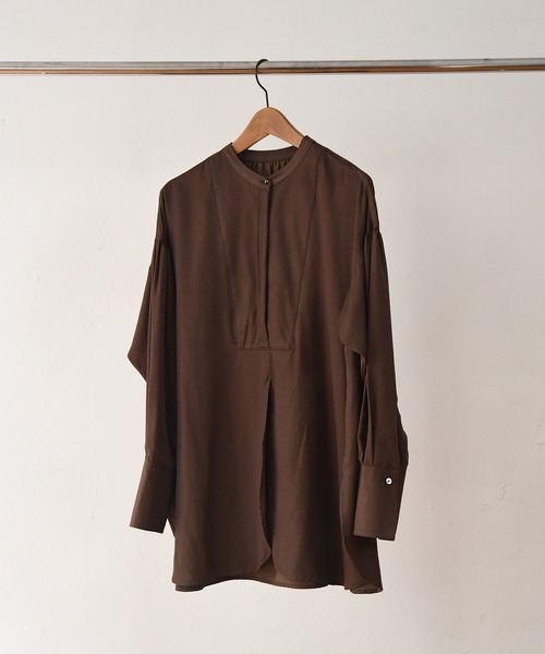 I_am（アイアム）の「stitch no collar blouse（シャツ/ブラウス・レディース・ベージュ/ブラウン/カーキ・FREE）」の15枚目の写真