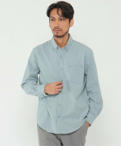 ikka（イッカ）の「フランネル無地シャツ（シャツ/ブラウス・メンズ・ホワイト/パープル/ネイビー/グレー/ミント・S/M/L/XL）」の4枚目の写真