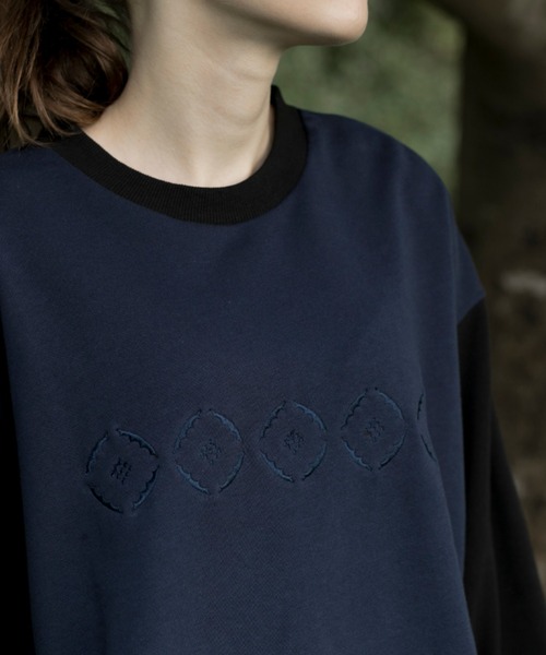 S'more(スモア)の「Logo Crew Sweat(スウェット・レディース・杢グレー/ネイビー・SMALL/MEDIUM/LARGE)」の15枚目の写真