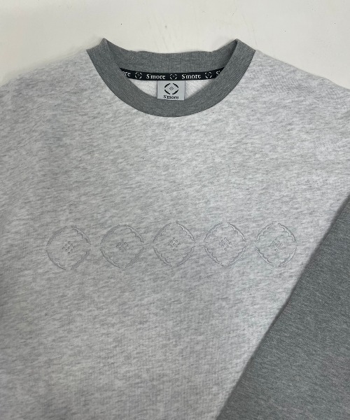 S'more(スモア)の「Logo Crew Sweat(スウェット・レディース・杢グレー/ネイビー・SMALL/MEDIUM/LARGE)」の5枚目の写真