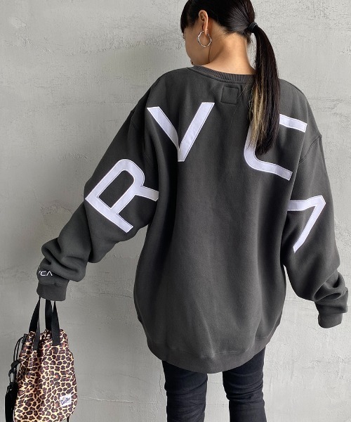 RVCA（ルーカ）の「[RVCA/ルーカ] FAKE CR ビッグバックロゴスウェットプルオーバー（スウェット・レディース・ホワイト/ブラック/グリーン・S/M/L）」の3枚目の写真