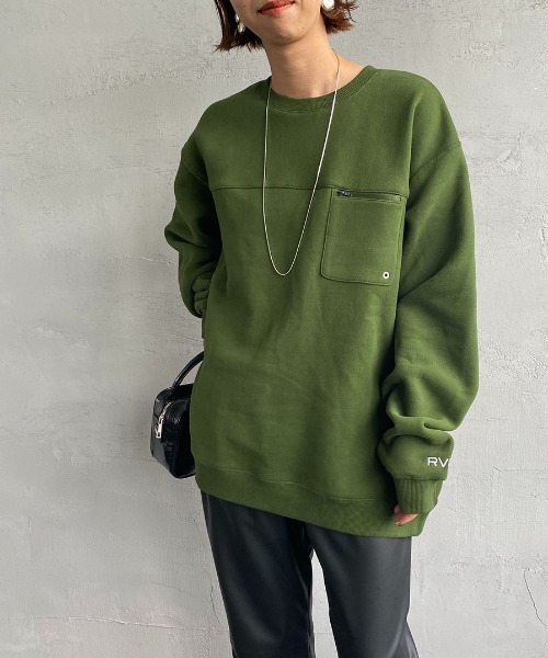 RVCA（ルーカ）の「[RVCA/ルーカ] FAKE CR ビッグバックロゴスウェットプルオーバー（スウェット・レディース・ホワイト/ブラック/グリーン・S/M/L）」の19枚目の写真
