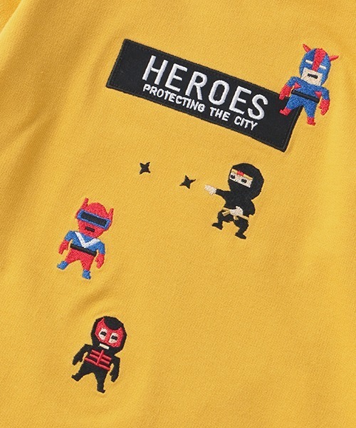kladskap（クレードスコープ）の「ヒーローズ長袖Tシャツ（Tシャツ/カットソー・キッズ・マスタード/トップグレー・120cm/100cm/90cm/130cm/110cm/80ｃｍ）」の8枚目の写真