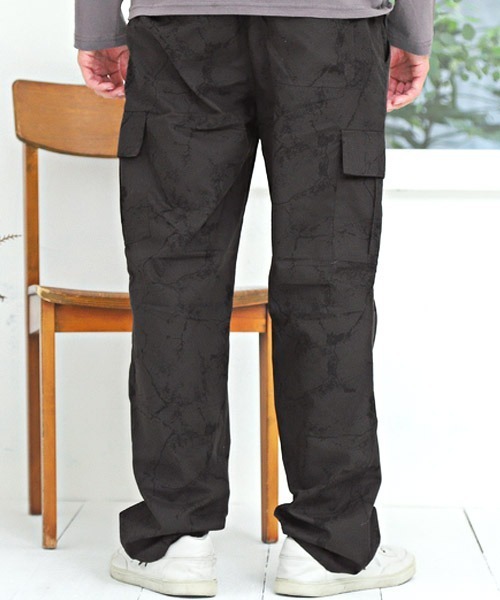 LUXSTYLE(ラグスタイル)の「クラックプリントカーゴパンツ(カーゴパンツ・メンズ・ブラック/チャコール・M/XL/L)」の7枚目の写真
