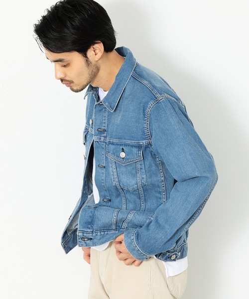 EDWIN（エドウィン）の「EDWIN エドウィン EDWIN デニム ジャケット トラッカージャケット ボックスシルエット（デニムジャケット・メンズ・ライトインディゴブルー/インディゴブルー/ワンウォッシュ・SMALL/LARGE/MEDIUM/X-LARGE）」の18枚目の写真