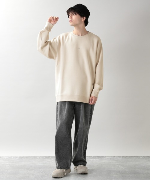 RAGEBLUE（レイジブルー）の「ダンボール/プチ刺繍ストレッチクルー/214702（スウェット・メンズ・ホワイト/ブラック/ダークブラウン/グリーン・MEDIUM/LARGE）」の10枚目の写真
