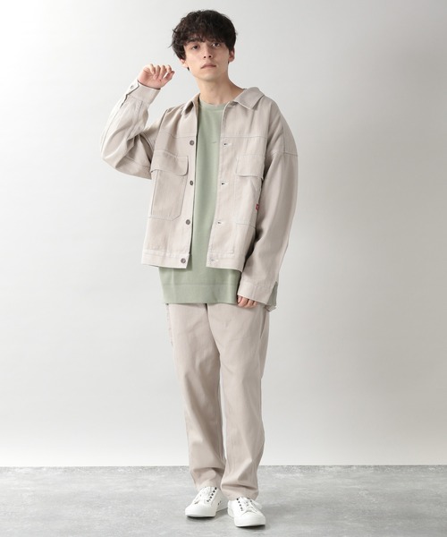 RAGEBLUE（レイジブルー）の「ダンボール/プチ刺繍ストレッチクルー/214702（スウェット・メンズ・ホワイト/ブラック/ダークブラウン/グリーン・MEDIUM/LARGE）」の17枚目の写真
