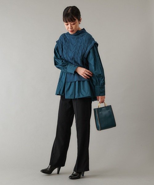 ear PAPILLONNER(イアパピヨネ)の「(WEB限定)サイドボールショルダーバッグ(ショルダーバッグ・レディース・ブラック/ブルーグリーン/イエロー・FREE)」の6枚目の写真