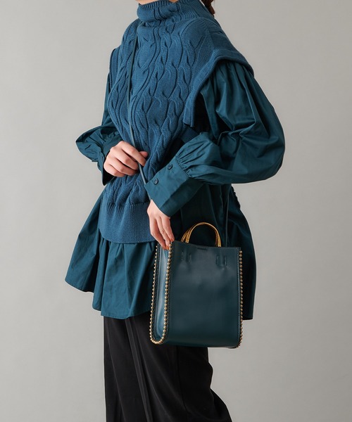 ear PAPILLONNER(イアパピヨネ)の「(WEB限定)サイドボールショルダーバッグ(ショルダーバッグ・レディース・ブラック/ブルーグリーン/イエロー・FREE)」の13枚目の写真