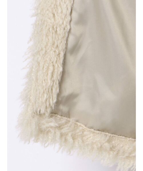 LAGUNAMOON（ラグナムーン）の「ボアベストMA-1（ブルゾン・レディース・ブラウン/アイボリー・FREE）」の4枚目の写真