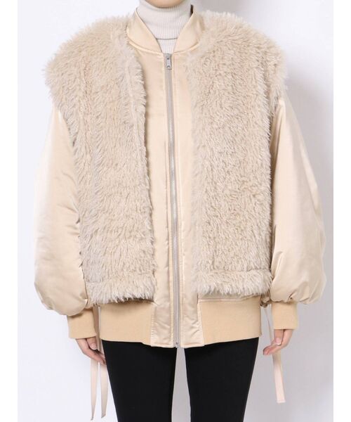 LAGUNAMOON（ラグナムーン）の「ボアベストMA-1（ブルゾン・レディース・ブラウン/アイボリー・FREE）」の21枚目の写真