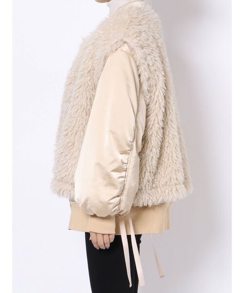 LAGUNAMOON（ラグナムーン）の「ボアベストMA-1（ブルゾン・レディース・ブラウン/アイボリー・FREE）」の18枚目の写真