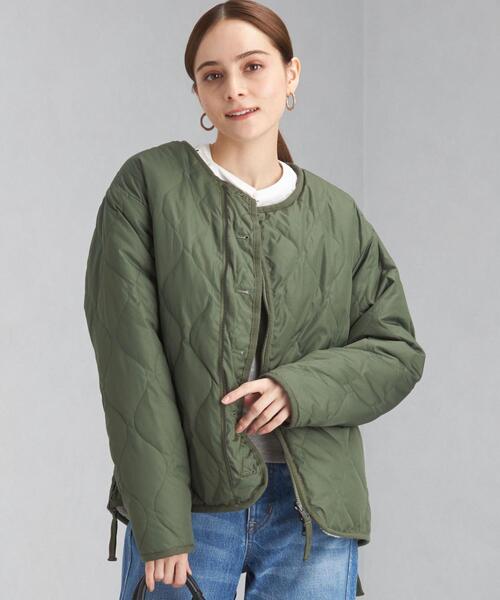 TAION（タイオン）の「【WEB限定】＜ TAION (タイオン) ＞リバーシブル キルト ジャケット（ダウンジャケット/コート・レディース・オリーブ/ブラック・S）」の17枚目の写真