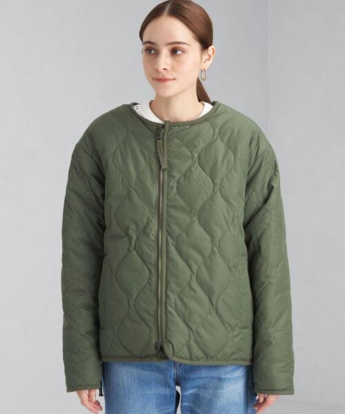 TAION（タイオン）の「【WEB限定】＜ TAION (タイオン) ＞リバーシブル キルト ジャケット（ダウンジャケット/コート・レディース・オリーブ/ブラック・S）」の18枚目の写真