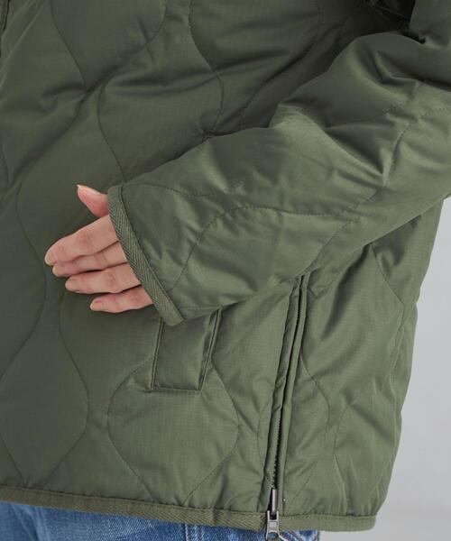 TAION（タイオン）の「【WEB限定】＜ TAION (タイオン) ＞リバーシブル キルト ジャケット（ダウンジャケット/コート・レディース・オリーブ/ブラック・S）」の10枚目の写真