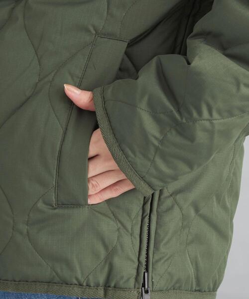 TAION（タイオン）の「【WEB限定】＜ TAION (タイオン) ＞リバーシブル キルト ジャケット（ダウンジャケット/コート・レディース・オリーブ/ブラック・S）」の11枚目の写真