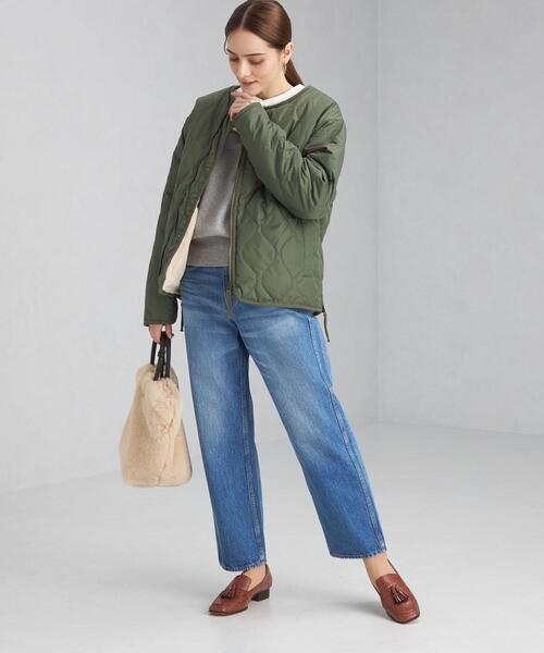 TAION（タイオン）の「【WEB限定】＜ TAION (タイオン) ＞リバーシブル キルト ジャケット（ダウンジャケット/コート・レディース・オリーブ/ブラック・S）」の8枚目の写真