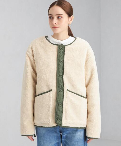 TAION（タイオン）の「【WEB限定】＜ TAION (タイオン) ＞リバーシブル キルト ジャケット（ダウンジャケット/コート・レディース・オリーブ/ブラック・S）」の3枚目の写真